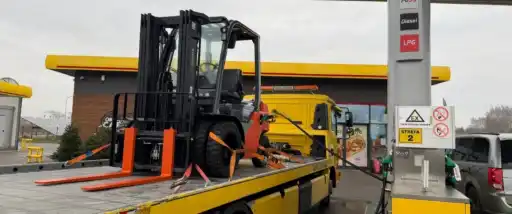 Używany wózek widłowy Toyota na lawecie